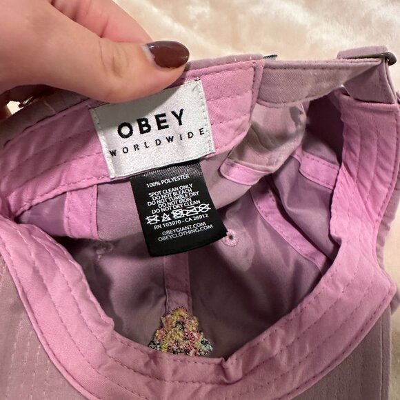 Obey Hat - Purple with Rose Patch - Picture 5 of 5